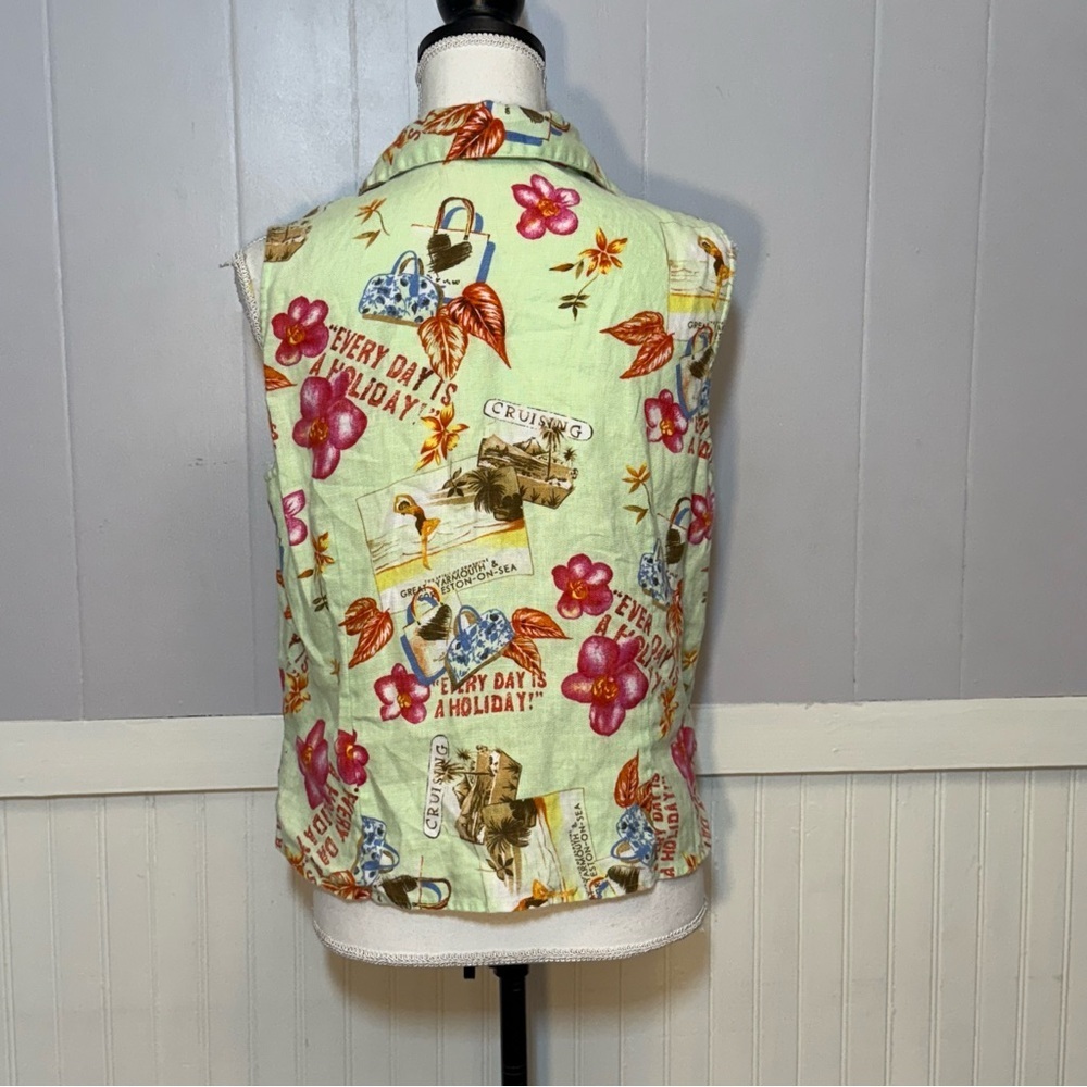Dandy by Andi M. Linen Tie-Front Vacation Top - Picture 8 of 14